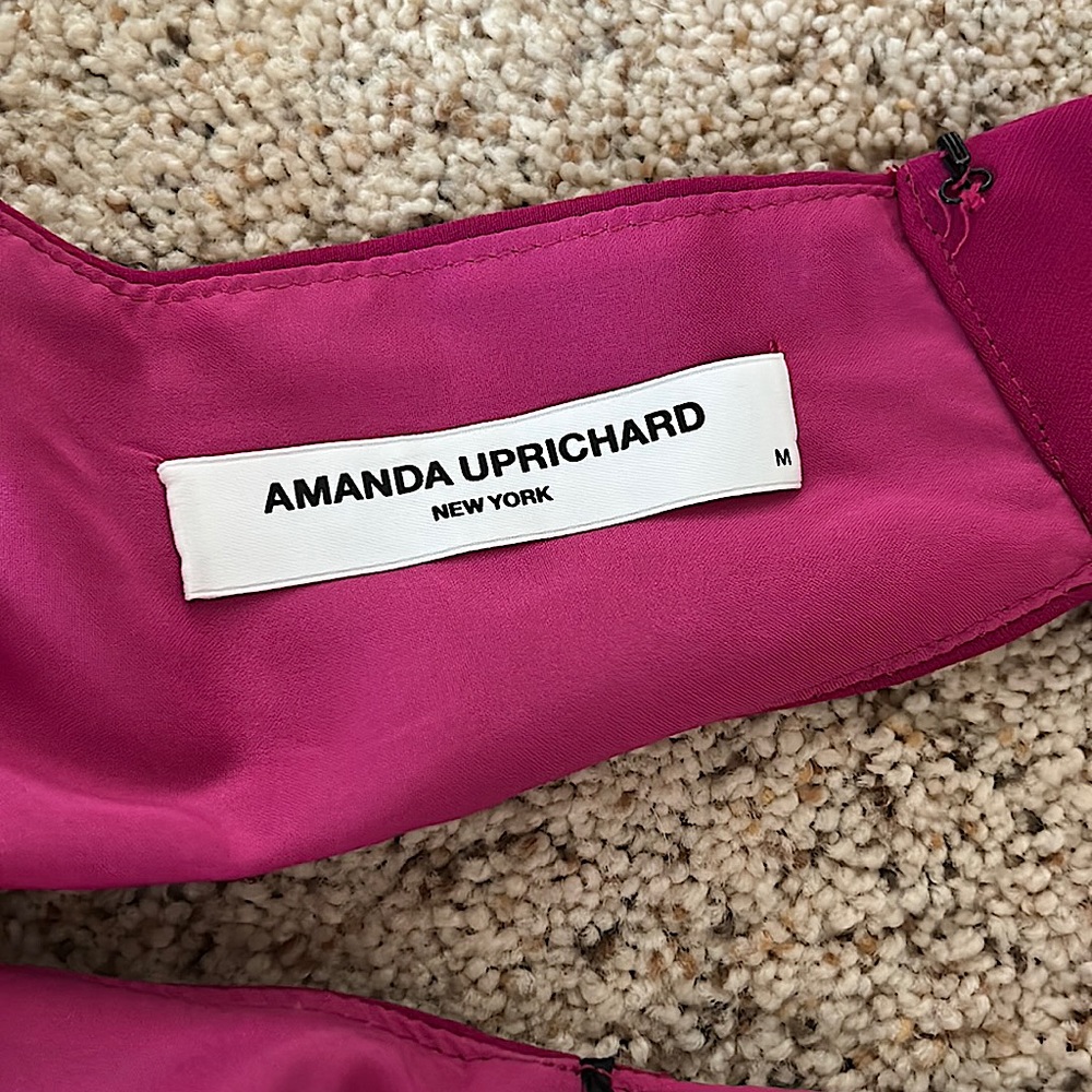 Amanda Uprichard Fuschia Pink Mock Neck Sleeveless Dress **Size M**🔥🔥 - Picture 4 of 5